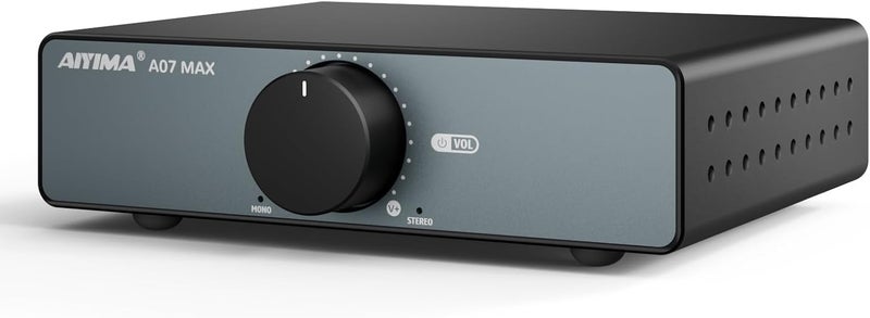 AIYIMA A07 MAX مضخم صوت ستيريو 2 قناة منزلي 300W*2 TPA3255 فئة D مضخم طاقة/مضخم أحادي قابل للجسر 600 واط مع مخرج خط 3.5 مم لمكبرات الصوت السلبية + محول طاقة DC36V 6A - Image 1